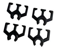 4-Pack Trimmer Line Holders with Open-Ended Storage Arms | Black Holder Construction, Three Open Storage Arms, On-Tool Placement for Landscaping and Routine Trimming Tasks