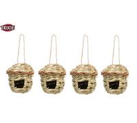 4 PACK TRIXIE WOVEN SMALL GRASS NEST FINCH BREEDING BASKETS FOR BIRD CAGE AVIARY