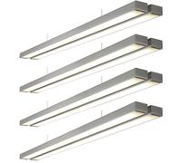 4 PACK Twin Commercial LED Suspension Light - 1494 x 156mm - 2 x 26W CCT LED