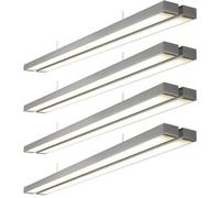 Loops 4 PACK Twin Commercial LED Suspension Light - 1494 x 156mm - 2 x 26W CCT LED Loops Multicolor