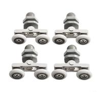 4 Pack Twin Shower Door Rollers Wheels Runners 19/23/25/27mm Diameter for Bathroom Glass Enclosure Replacement(19mm)