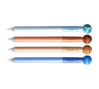 4-Pack Twist-Action Erasable Gel Pens 0.5mm Ultra-Fine Tip with Rotatable Black Blue Inks Smudge-Proof for Neat Notes Rotating Ballpoint Pen