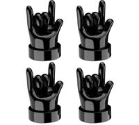 4 Pack Tyre Valve Caps Dust Caps, Car Personality Gesture Valve Cap, Tire Valve Stem Caps, Automobile Gesture Tire Valve Cover, Seal Air Caps Funny Rubber Tire Caps For Car & Motorcycle