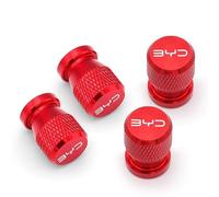 4 Pack Tyre Valve Caps for BYD Atto 3 Act 3 Tang F3 E6 Dmi Yuan Song plus EV2022 2023 2024, Car Tire Stem Dust Covers Screw-On with Rubber Ring Leak-Proof Wheel Caps Dust Caps,A-Red