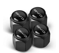 4 Pack Tyre Valve Caps for BYD ATTO 3 Song Plus Tang Han TAN Seal Dolphin Seagull, Car Tire Stem Dust Covers Screw-On with Rubber Ring Leak-Proof Wheel Caps Dust Caps Accessories,A Black