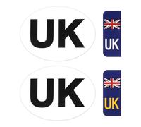 4 Pack UK Magnetic Car Stickers for Europe, 7.1x5.2in UK Car Magnet Badge for Driving Abroad, Self Adhesive Magnet Plate Stickers, Waterproof & Easy to Attach Sign for Cars & Trucks, Tear-Resistant