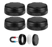 [4 Pack] Ultimate Magnetic AirTag Holder: IP68 Waterproof Case with Powerful N54 Magnet, Anti-Lost Concealed Cover for Car, Bike, or any Metallic Surface - Black