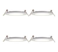 4 PACK Ultra Slim Recessed Ceiling Downlight - 6W Cool White LED - IP44 Rated