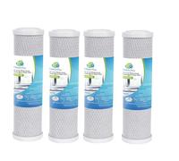 4-Pack Universal 10 Inch Carbon Block Filter Cartridge for Whole House Filter Systems Replaces Pentek CBC-10, GE FXWTC, DuPont WFPFC8002 & WFPFC9001, Culligan D-10A & D-10, Whirlpool WHCF-WHWC by CFS