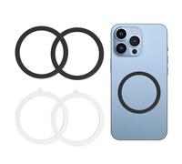 4 Pack Universal Magnetic Ring, MagSafe Sticker Ring Enhance Wireless Charging for iPhone 15/14/13/12 Series, Galaxy S23/S22, Compatible with Standard Cases, Precision Alignment, Black & White