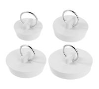 4 Pack Universal Sink Plug Replacement FeiatPogra Rubber Bath Plug Basin Plug Bathroom Sink Stopper Bathtub Plug Kitchen Sink Plug Replacement with Hanging Ring
