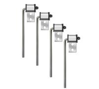 4 Pack Universal Stainless Steel Exhaust Hanger Rod Weld On Heavy Duty Exhaust Bracket Hanger - 3/8" Rod 10" Long