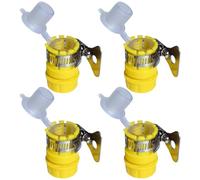 4 Pack Universal Tap Connector Adapter ｜Connect 1/2 Inch Garden Hose Pipe Indoor Kitchen Round Mixer Tap｜Connector Adapter Hose Fits 14-20mm Dia Round Taps