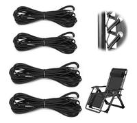 4 Pack Universal Zero Gravity Chair Repair Cord Kit, Replacement Laces Zero Gravity Patio Recliner Repair Tool Nylon Stretch Cord for Repairing Zero Gravity Chair, Recliners,Bungee Elastic Lawn Chair