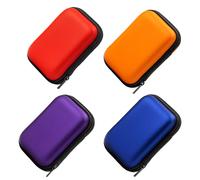 4 Pack UNO Card Game Case, Waterproof Playing Card Holder for UNO Travel Camping Outdoor, Playing Card Box Storage for Kids and Adults, EVA Material Card Case in Red, Blue, Purple, Orange (11x8x4 cm)