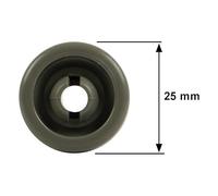 4-Pack Upper Dishwasher Basket Rollers for, Zanussi, Kuppersbusch & Compatible Models - 25 mm x 8 mm Plastic Replacement Wheels