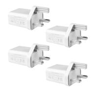 4 Pack USB Charger Plug 5V 1A Mains Power Adapter Single Port White Compact USB Plug Compatible with Smartphones Tablets Headphones Smartwatch Toys 5v 1a power supply plug adaptor (white)