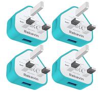 4 Pack USB Plug Charger, Multi USB Wall Plug Adaptor UK Android Phone Charing Power Adapter Mains Charge 5V/1AMP Multipack Single Port Charging for iPhone 14 13 12 11/10/Xs/XS Max/XR/X/8/7/6 Plus/5/4