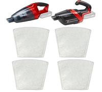 4-Pack Vacuum Fabric Filter Bags Compatible with Einhell Power X-Change TE-VC 18 Li-Solo & TE-HV 18/06 Li-Solo Cordless Handheld Vacuum Cleaners, Reusable & Washable, Replacement Filter Accessories