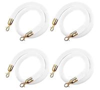 4-Pack Velvet Rope Barrier - Premium Crowd Control Stanchions VIP Queue Management Ideal for Cinemas Restaurants Hotels and Events