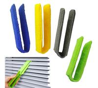 4 Pack Venetian Blind Cleaner Tools - Window Blind Cleaning Brush with Microfiber Sleeves, Easy Dust Remover for Air Conditioner, Car Vents, Shutters, Reusable Blind Cleaner Cover (Without Handle)