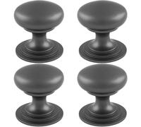 4 Pack - Victorian Tiered Door Knob - 25mm Anthracite Grey Cabinet Pull Handle Round Rose
