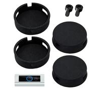 4 Pack Video Doorbell Button Replacements, Black Universal Doorbell Repair Buttons with 2 Screws, Fix Cracked Broken Buttons for Most Video Doorbells