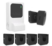 4 Pack Wall Mount for Blink Camera Outdoor 4 Blink Mini 2 / Mini with Outlet Mount for Blink Sync Module 2, No Drill, No Messy Wires (White+Black, 4Camera Wall Mount + 1 Sync Module Mount)