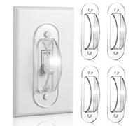 4 Pack Wall Switch Guards Plate Covers ChildProof Light Switch Clear Light Lock Guard Keeps Switches for Toggle Style Protect Your Lights from Being Accidentally Turned On or Off Safety Security Home