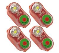 4 Pack Water-Activated Life Jacket Light for Adult, 150N Approved Emergency Strobe Light, Orange Red Marine Safety Equipment for Night Boating