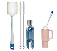 4 Pack Water Bottle Cleaner Brush Kit for Stanley, Cleaning Large Capacity Water Bottles, Cup Crevices and Narrow Pipes, Bottle Brush Cleaning Set for Tumbler Cup, Sports Water Bottle, Baby Bottles