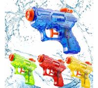 4 Pack Water Guns for Kids,Summer Party Squirt Gun with Trigger,Mini Water Blaster Soaker for Boys Girls,Long Range Water Pistol for Swimming Pool Beach Yard Outdoor Fighting Toy (Set-1)