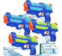 (4 Pack) Water Guns for Kids, Water Pistols Squirt Guns with Trigger for Outdoor Summer Swimming Pool Garden Beach, Best Summer Water Fighting Toys Gifts for Boys Girls, Training Toys for Dogs Cats