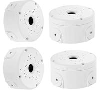 4 Pack Waterproof Junction Box for Surveillance Cameras, Electrical Junction Box for Wall & Ceiling Mounting, Plastic Box for Cable Protection, Outdoor & Indoor UseWhite,120 * 120 * 5.3mm