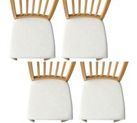 4 Pack Waterproof Stretch PU Leather Dining Chair Covers - Elastic Fit Seat Protectors for Dining Room, Stylish Printed Design, Easy Maintenance & Durable Protection
