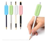4 Pack Weighted Pencil Grips, 1 oz - Soft Silicone Handwriting Aids for Kids and Adults - Improves Grip Strength for Autism, ADHD, Hand Tremors, Dyspraxia, and Fine Motor Skills