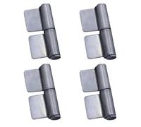 4 Pack Weldable Flag Hinges, Heavy Duty Door Hinges Detachable Lift Off Hinges Weld On Flag Hinge for Trailer Ramp Gate Door, 14# - 59 x 80mm