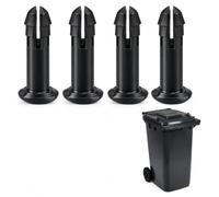 4 Pack Wheelie Bin Lid Hinge Pins, 55 x 15mm, for Compatible 240L Bins | 4 Black Push-Fit Replacement Pins for Compatible 240 Litre Wheelie Bins; Check Original Pin Size and Shape Before Buying