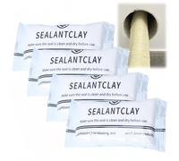4-Pack White Waterproof Sealant Mastic,Air Conditioning Duct Seal,Repair Sealing Clay,White Moldable Putty,Quick Mending Mud for Drain Connection,Air Conditioner Hole Mastic Sealant,for Wall,Sink,30g