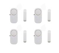 4 Pack Window & Door Burglar Intruder Alarms Alarm Breach Wireless Sensor Loud Security Mini Alarms Magnetic Door Window Alarm Home Security System Wireless Sensor Burglar Intruder