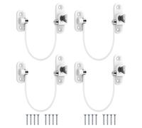 4 Pack Window Locks for UPVC, Cable Window Opening Restrictors, Child Safety Window Locks with 8 Keys, Security Window Restrictor for Home, School & Rental Properties