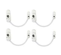 4 Pack Window Restrictor Professional Kids Security Lock Protector with Screws Keys UPVC Window Security Cable Lock Limits Open Spaces to Keep Children Safe and Prevent Injury and Theft