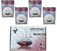 4 Pack Wine Wand Wine Filters, Wine Purifier Teabag Accessories for Wine Lovers, Wine Sulfite Filter for Decanter to Remove Sulfite and Histamine, Eliminate Headaches, Reduce Wine Allergies