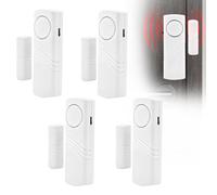 4 Pack Wireless Window Alarm Sensors & Door Alarm Sensors, Home Security System with Magnetic Contact for House Office Shed & Kids Safety, Easy Install Window Alarms for Security and Door Alarm Sensor