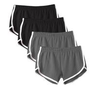 4 Pack Womens Yoga Dance Shorts Summer Hot Pants Cycling Hiking Sexy Sport Shorts Ladies Workout Gym Running Joggers Trousers Elastic Waist Casual Short Loose Lightweight Breathable Beach Pants