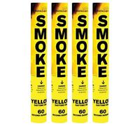 4 Pack Yellow Ring Pull Smoke Grenades Handheld Daytime with 60 Seconds Time Duration for Paintball Weddings Photoshoots & Party Celebrations Special Effects