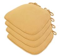 4-Pack Yellow U-Sd Dining Chair Cushions Non-Slip Kitchen Seat Pads with Machine Washable Covers 41x43cm - Perfect for Dining Room Comfort and Style