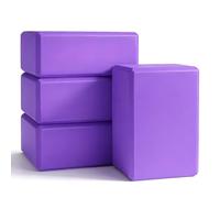 4 Pack Yoga Blocks, Foam Yoga Blocks Lightweight Non Slip Yoga Brick Set for Stretching Pilates Balance Home Workout Yoga Accessories (23 x 15 x 10cm)