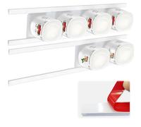 4 Pack Yogurt Organizer for Fridge, Yogurt Fridge Holder, Yogurt Holder with Adhesive Tapes for 3.75 Inch Yogurt, Yogurt Holder Tapes for Greek and Vegan Yogurt