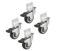 4 PackRubber Caster WheelsSwivel Rollers for Home DIY Projects 25/32/38/50mm Sizes Smooth Mobility for Furniture and Equipment